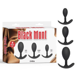 BlackMont Kit de 3 Plugs avec bille Trainer Mont Noirs